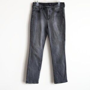 NYDJ - Grey Zip-up Straight Leg Jeans - Size 8